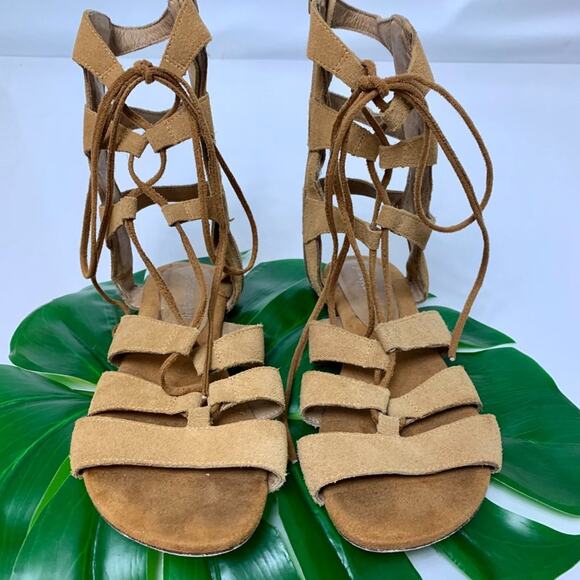 Jeffrey Campbell Gladiator Sandals Redondo Suede Leather Size 7 - Picture 1 of 15